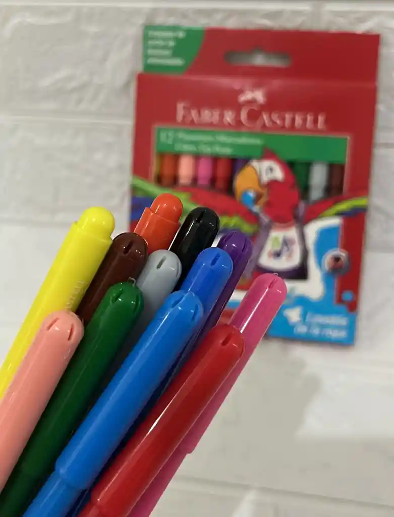 Plumones Faber Castell Lavables X12