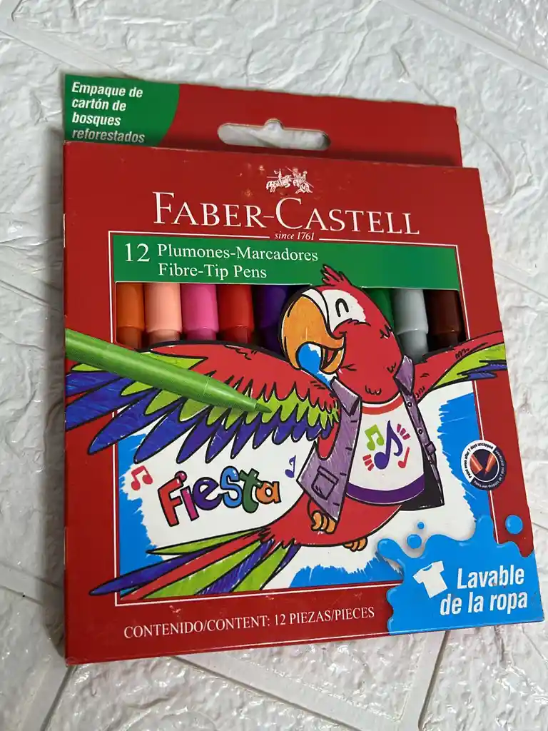 Plumones Faber Castell Lavables X12