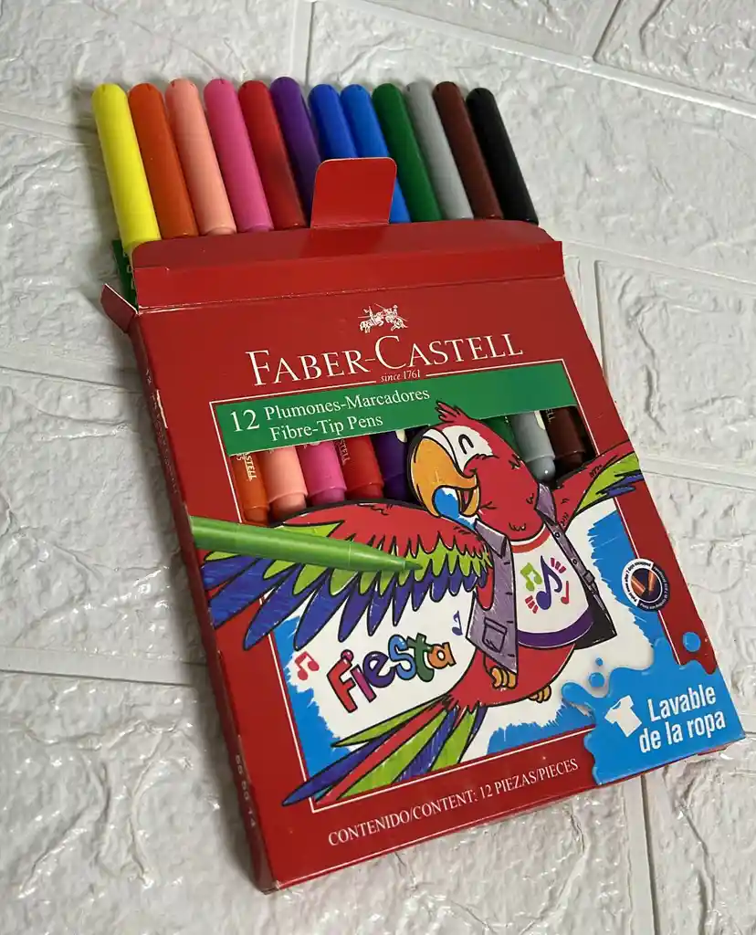 Plumones Faber Castell Lavables X12