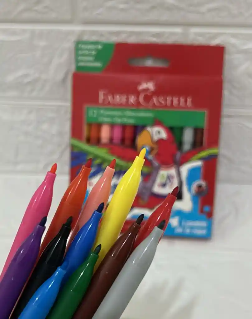 Plumones Faber Castell Lavables X12