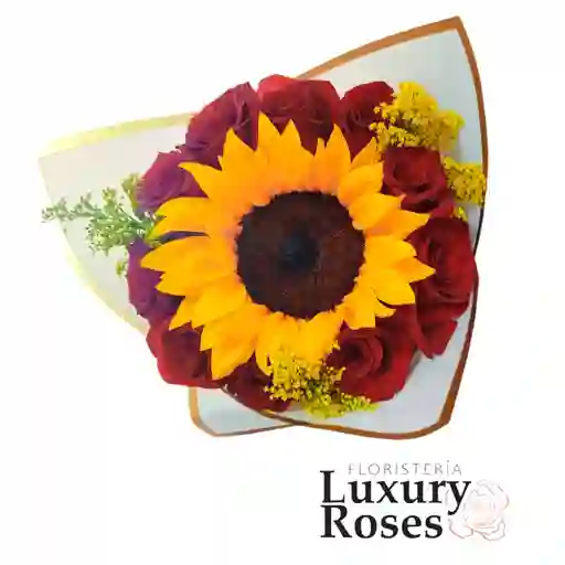 Bouqueth De Rosas Y Girasol