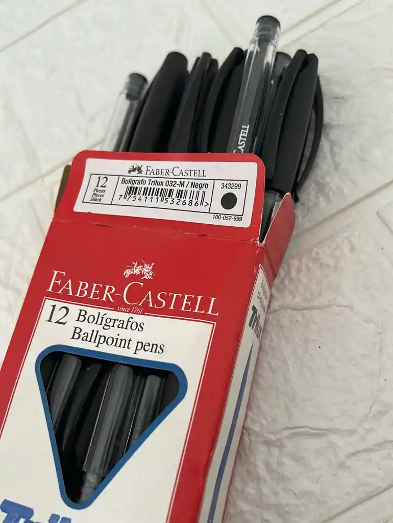 Lapicero Faber Castell Negro Trilux Unidad