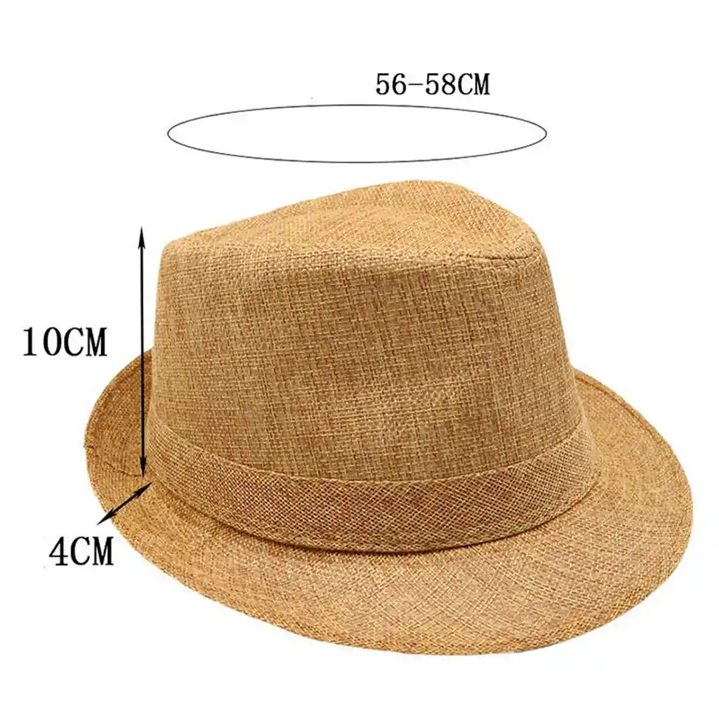 Sombrero Cubano Fedora Verano Sol Panamá Casual Marron