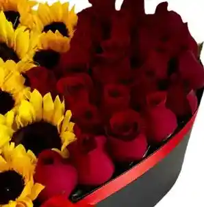 Caja Girasoles Y Rosas – Rayos Del Alma 💖🌻