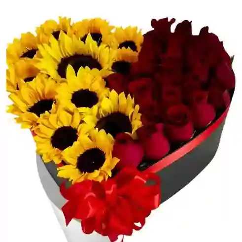 Caja Girasoles Y Rosas – Rayos Del Alma 💖🌻