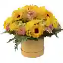 Flores Amarillas En Caja – Brillo Especial 🌼💛