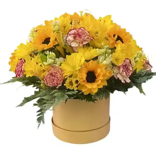 Flores Amarillas En Caja – Brillo Especial 🌼💛