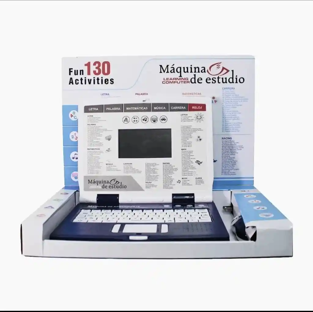 Computador Didáctico Color Azul 130 Funciones Aprende Inglés
