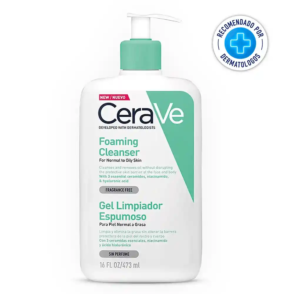Gel Limpiador Facial Espumoso Piel Normal A Grasa 473 Ml