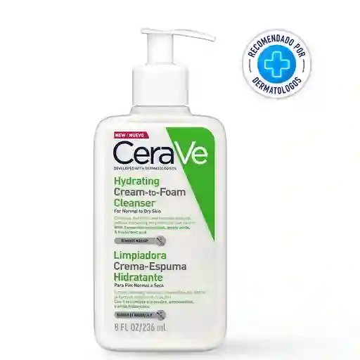 Limpiadora Crema-espuma Hidratante Cerave Piel Normal A Seca 8oz