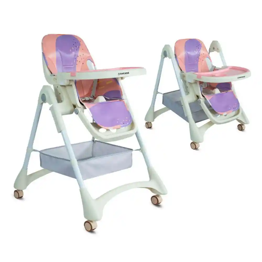 Silla Comedor Aquarella Rosado Bebesit Yy31xp