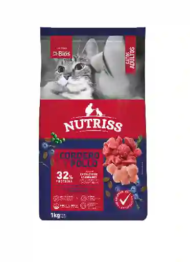 Nutriss Gatos Adultos Cordero Y Pollo X1kg