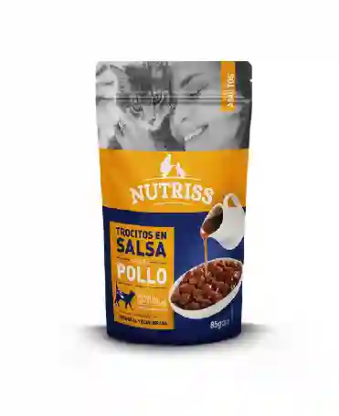 Nutriss Gatos Adultos Salsa Pollo X 85gr