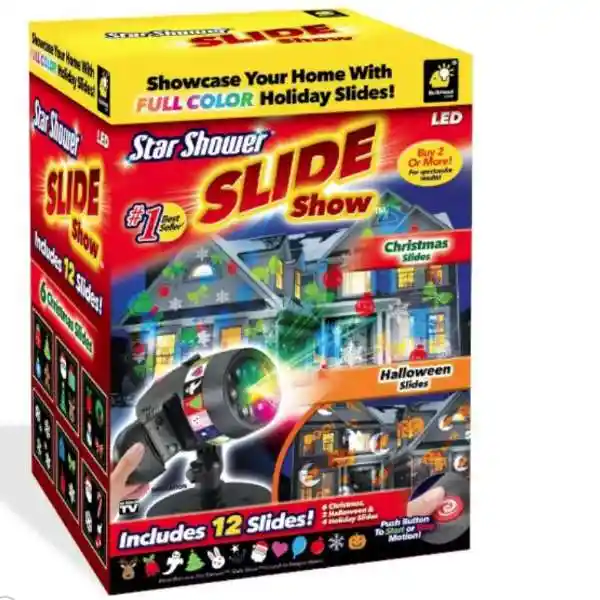 Proyector De Luz Led De Adornos De Navidad Y Halloween Marca Star Shower Slide-s
