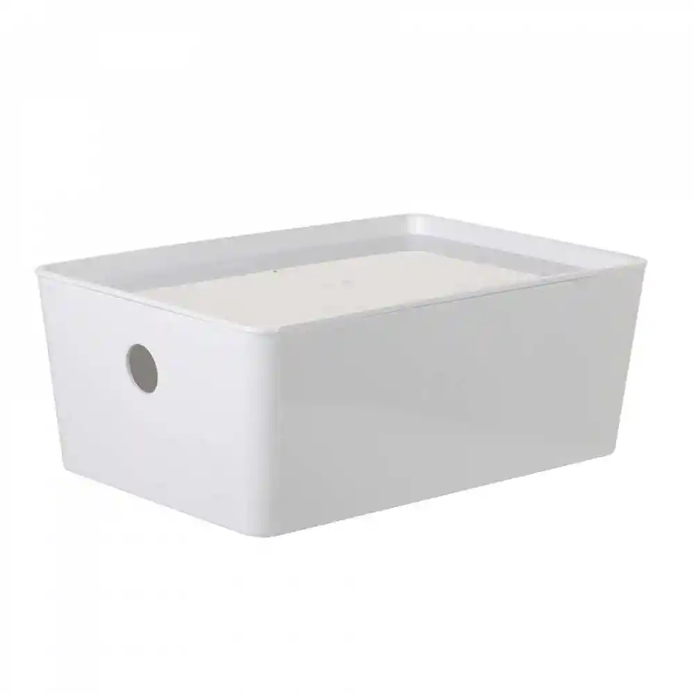 Caja Rectãngulo 26x18x10cm Blanco 3.8 Lt Plastico