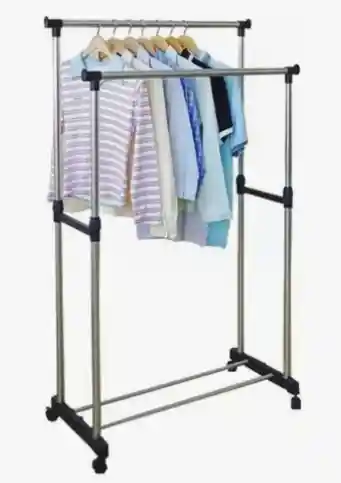 Tendedero Perchero Colgador Ropa Doble Metálico Expansible