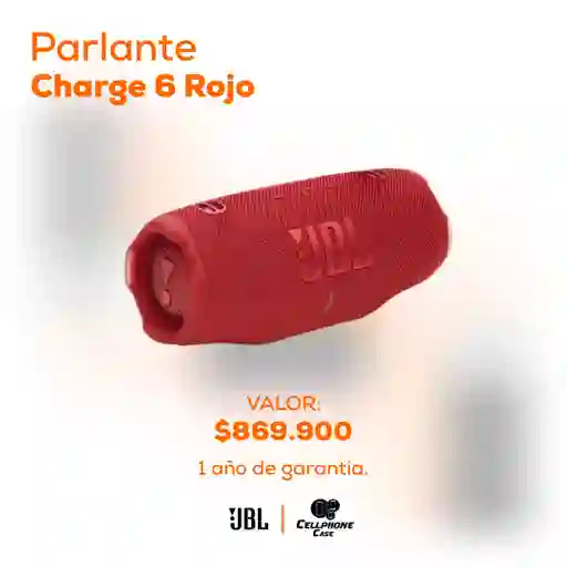 Parlante Charge 6 Rojo