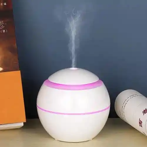 Humidificador Difusor De Aromas Led Esférico Usb, Silencioso Y Elegante Incluye 1 Esencia (blanco)