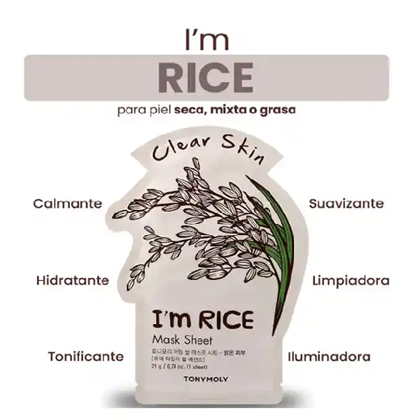 Mascarilla Facial Limpiadora Tony Moly Tipo Velo I'm Real Mask Sheet