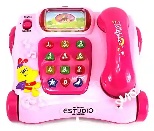 Juguete Teléfono Educativo Ruedas Contestador Bilingüe