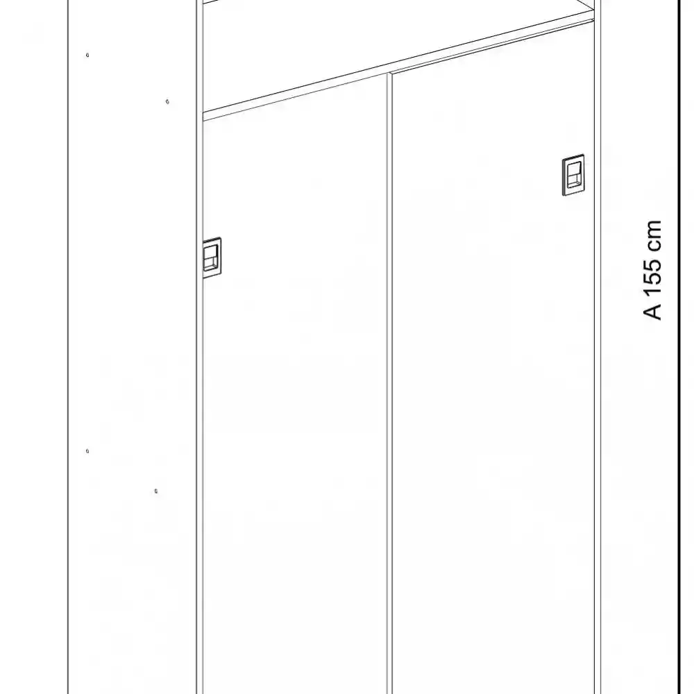 Mueble Alacena Bertolini 76x155x38cm Blanco