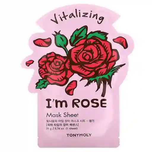 Mascarilla Facial Hidratante Tony Moly I'm Rose 21gr
