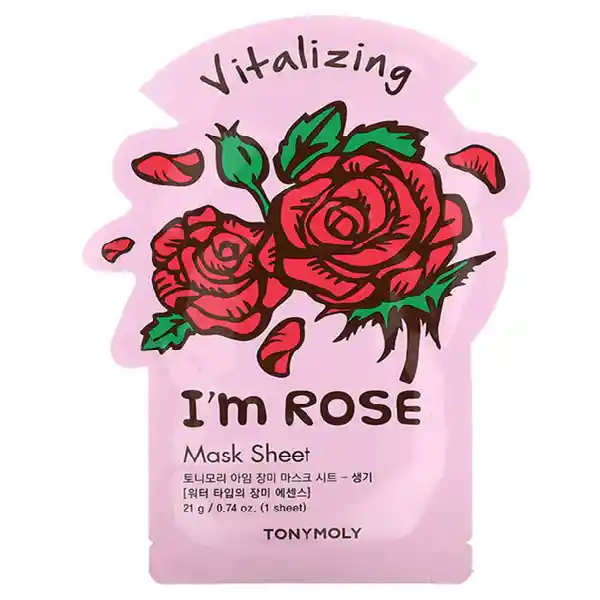 Mascarilla Facial Hidratante Tony Moly I'm Rose 21gr