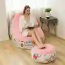 Puf Inflable Con Taburete Para Pies, Sofá Perezoso Inflable, Sofá Inflable Plegable, Para Niños, Adolescentes Y Adultos, Adecuado Para Descansar En Casa O Descansar En La Oficina