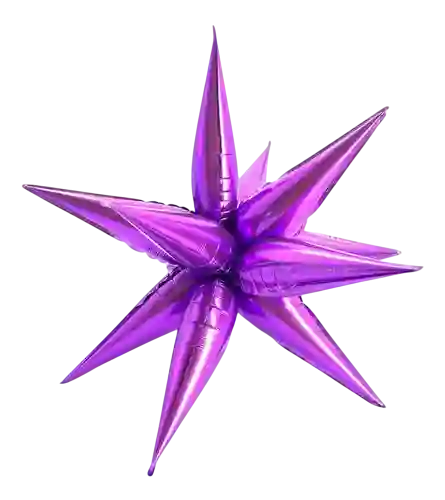 Globo Metalizado Estrella 3d Fucsia