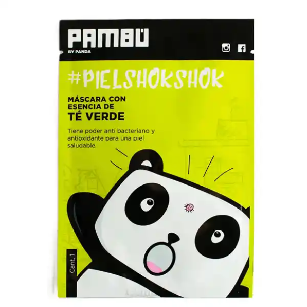 Mascarilla Facial Pambú Esencia Té Verde