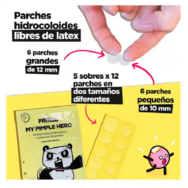 Parches Hidrocoloides Para El Cuidado De Los Granintos Pambú My Pimple Hero 90 Gr