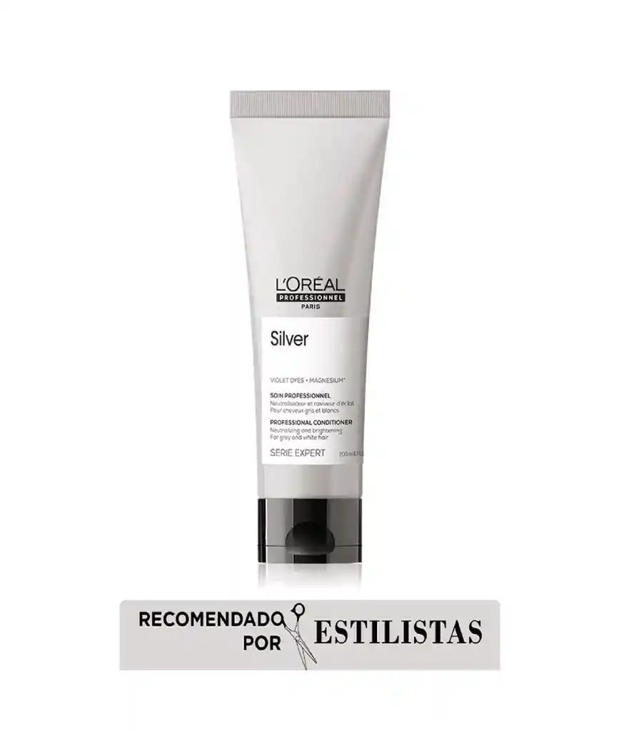 Acondicionador Silver Suavidad Y Brillo Cabello Blanco Loreal Professionnel 200ml