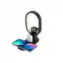 Soporte Base Carga Inalambrica 4 En 1 Para Celular, Reloj, Audifonos Y Lampara