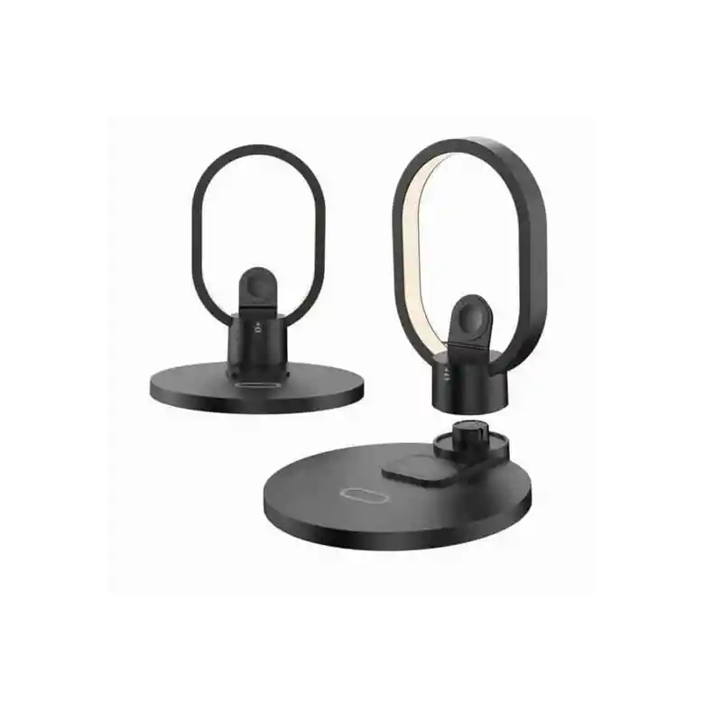 Soporte Base Carga Inalambrica 4 En 1 Para Celular, Reloj, Audifonos Y Lampara