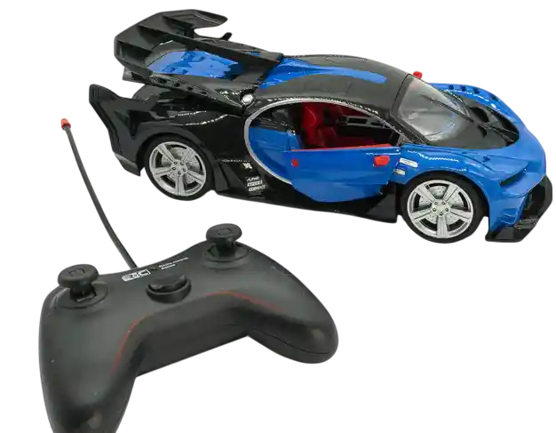 Juguete Carro Deportivo Bugatti Con Control Remoto Colores Sutidos 1:14