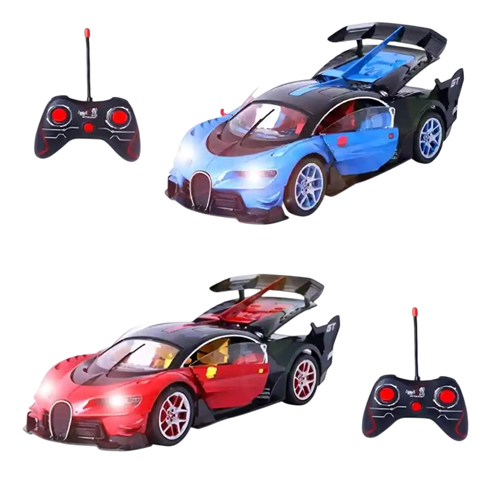 Juguete Carro Deportivo Bugatti Con Control Remoto Colores Sutidos 1:14