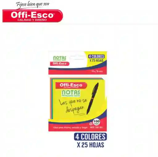 Notas Adhesivas 76x76 Mm Colores Neón Pequeña Pack De 100 Hojas Surtida