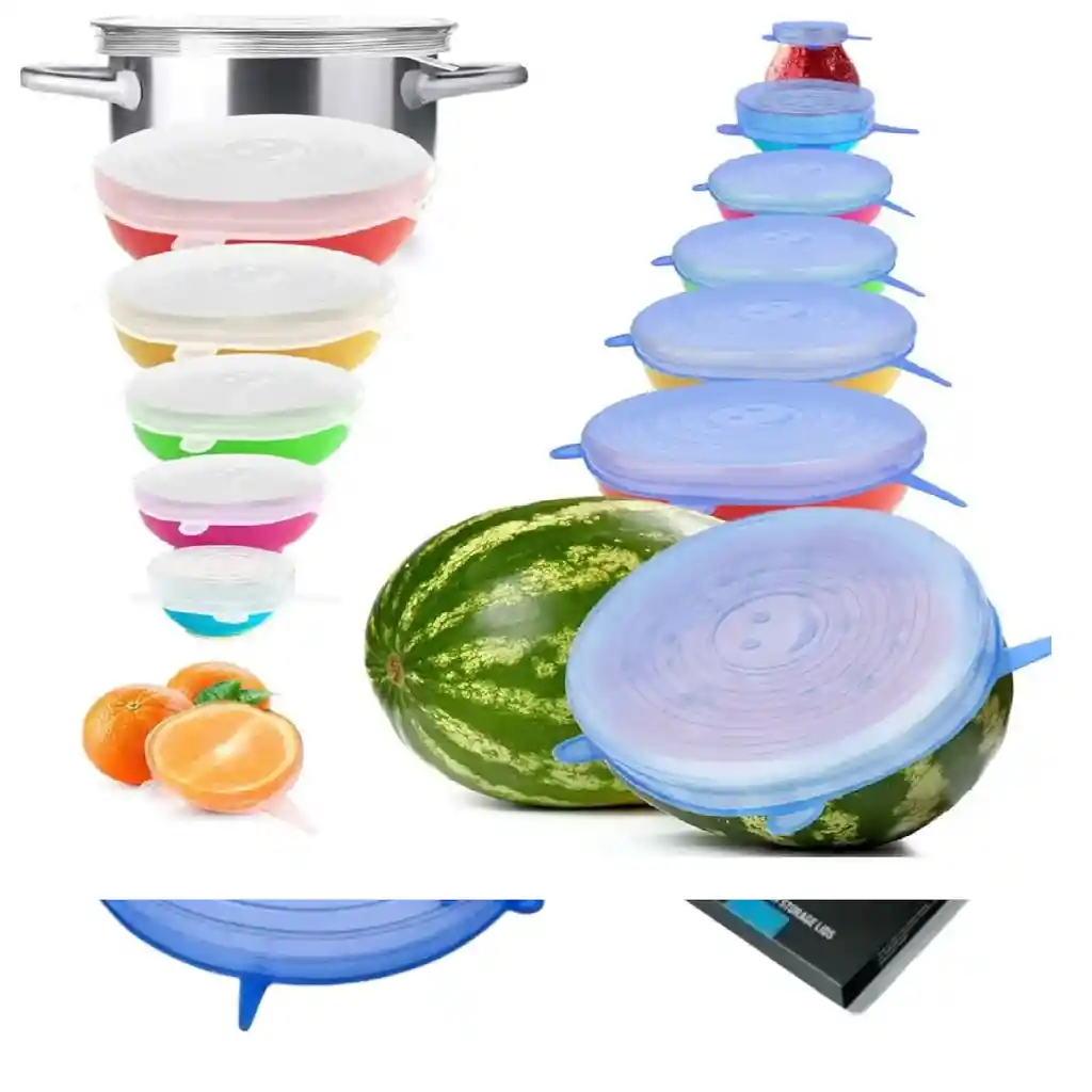 Funda Silicona Tapa Hermético Alimentos Frutas