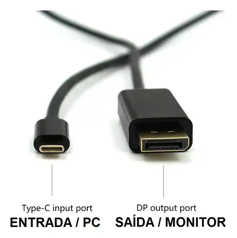 Cable Usb Tipo C A Displayport 1.4 8k 4k 2k 2 Metros 120 144