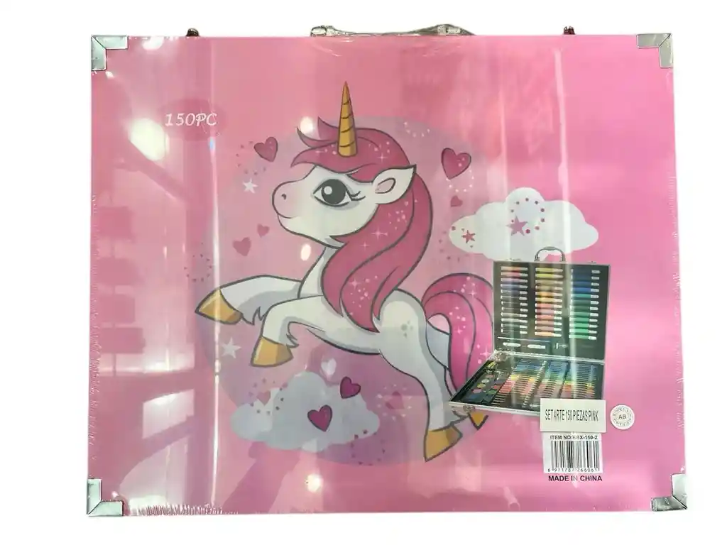 Set De Arte Para Niños De 150 Piezas Unicornio Rosa
