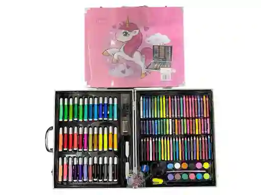 Set De Arte Para Niños De 150 Piezas Unicornio Rosa