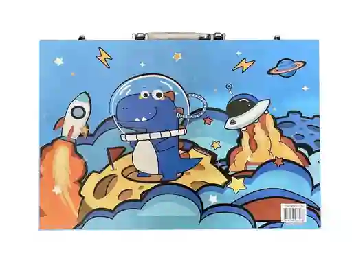 Set De Aarte Para Niños De 126 Piezas Astronauta Azul