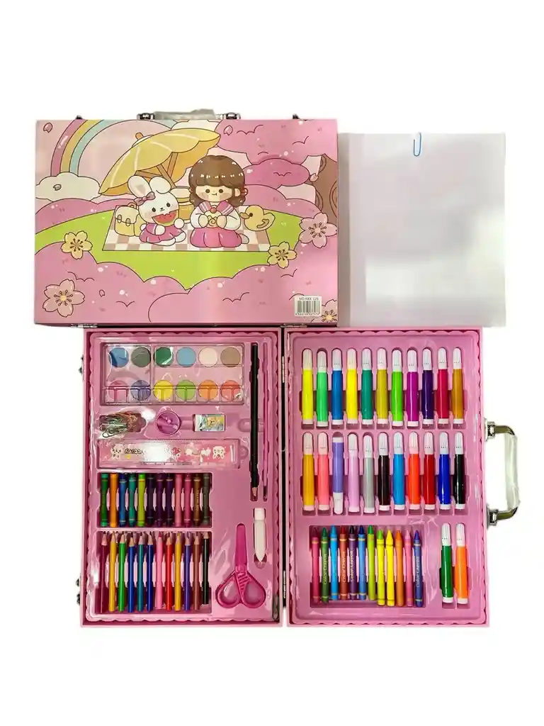 Set De Arte Para Niños De 126 Piezas Anime Rosa