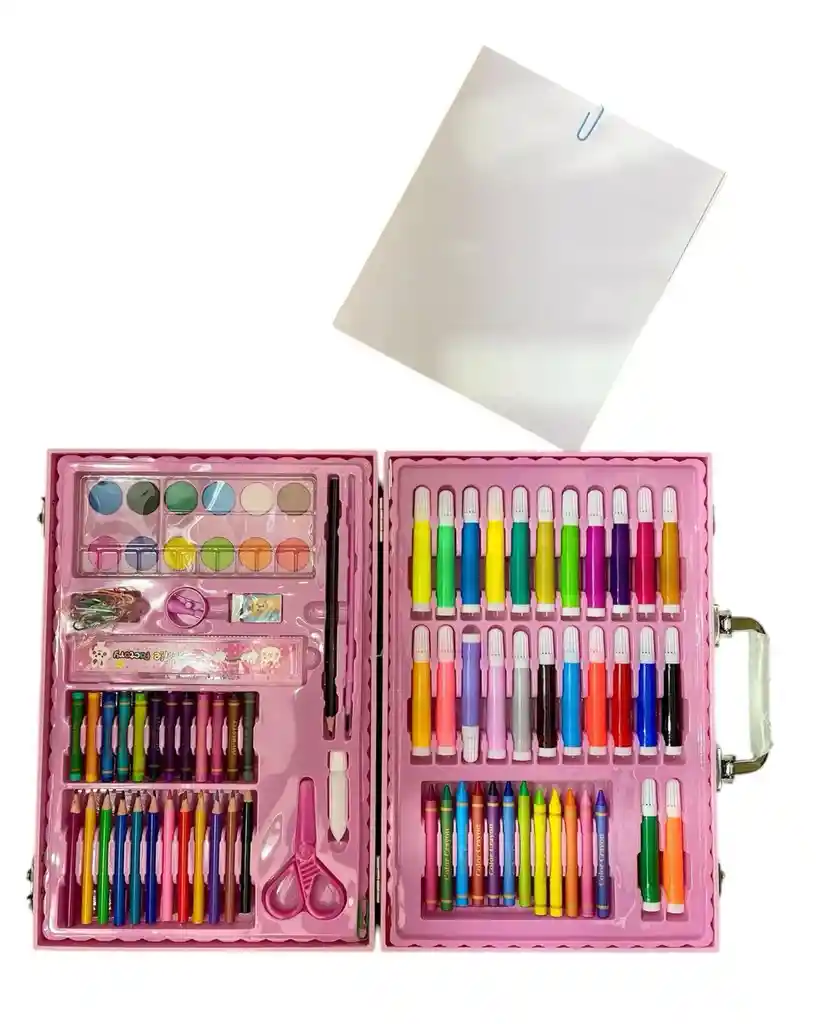 Set De Arte Para Niños De 126 Piezas Anime Rosa