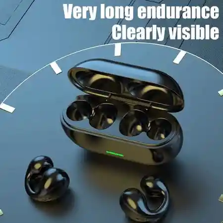 Auriculares Inalambricos Para Gym/audifonos Bluetooth Para Entrenar/audinos Tipo Arete De Conducción Osea/ Clip De Oreja Bluetooth