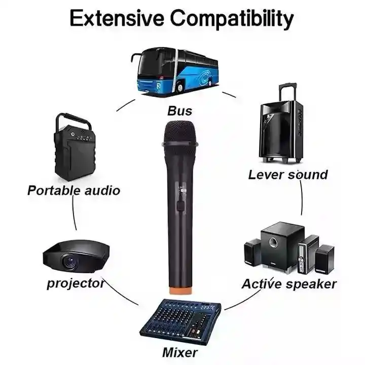 Microfono Inalambrico Vm-51 Negro Compatible