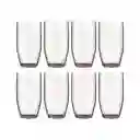 Vaso Largo Cristar Opera 408 Ml 8 Und Vidrio