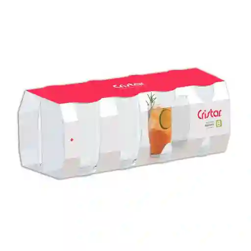 Vaso Largo Cristar Opera 408 Ml 8 Und Vidrio