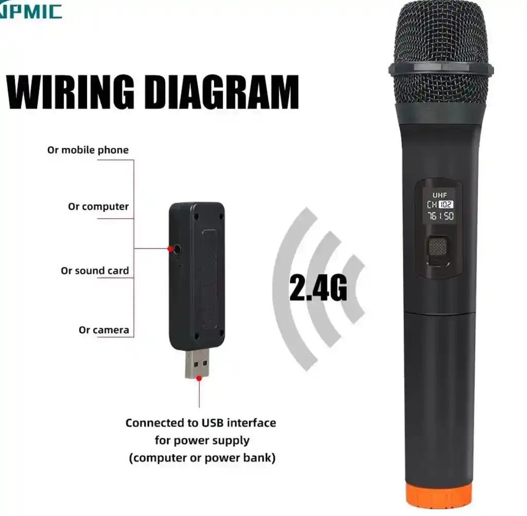 Microfno Inalambrico Duo V-16u X2 Negro Compatible