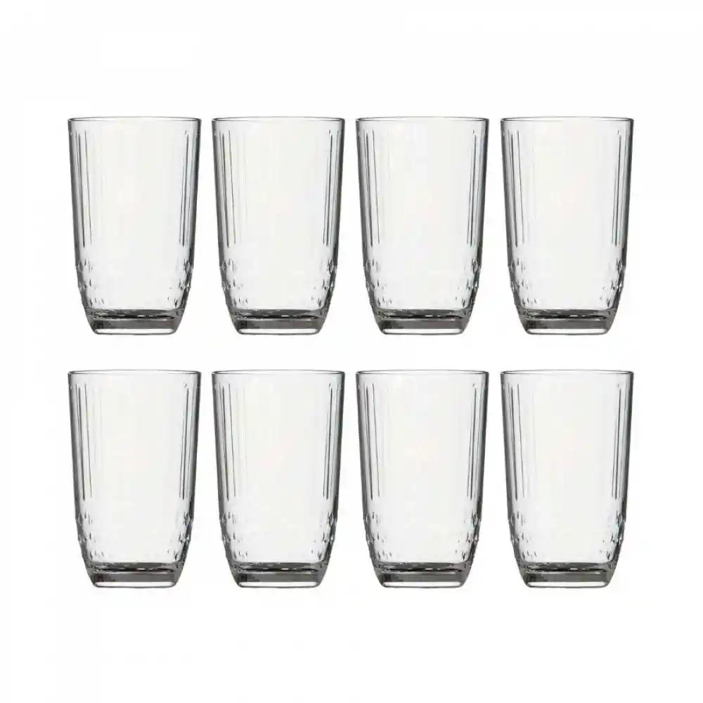 Vaso Largo Cristar Estambul 442 Ml - 8 Und Vidrio